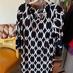 Jessica Howard Monochrome Zigzag Dress